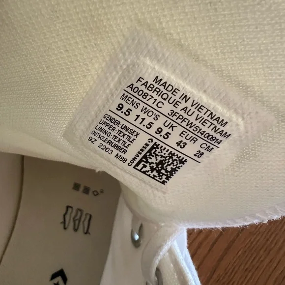 White Converse Lugged 2.0 High Top Platform Sneakers Shoes - Picture 5 of 7